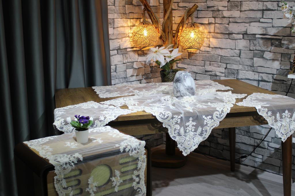 Akasya 5 Parça Salon Takımı Krem Gold - 2