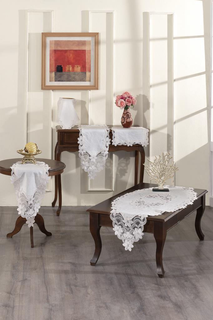 Alessa Salon Takımı 5 Parça Krem - 1
