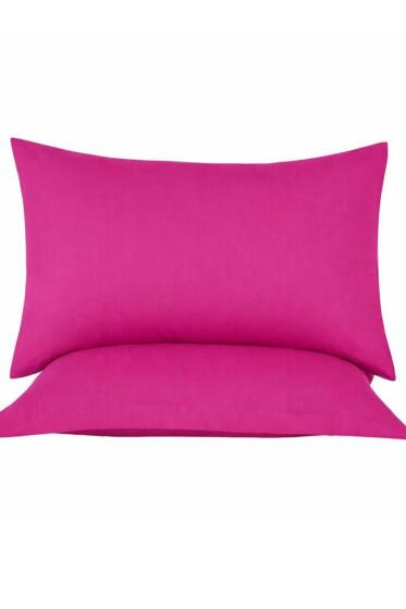 Almond 2'li Yastık Kılıfı Fuşya - Çeyiz Diyarı