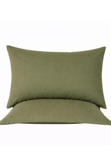 Almond 2'li Yastık Kılıfı Haki - Çeyiz Diyarı