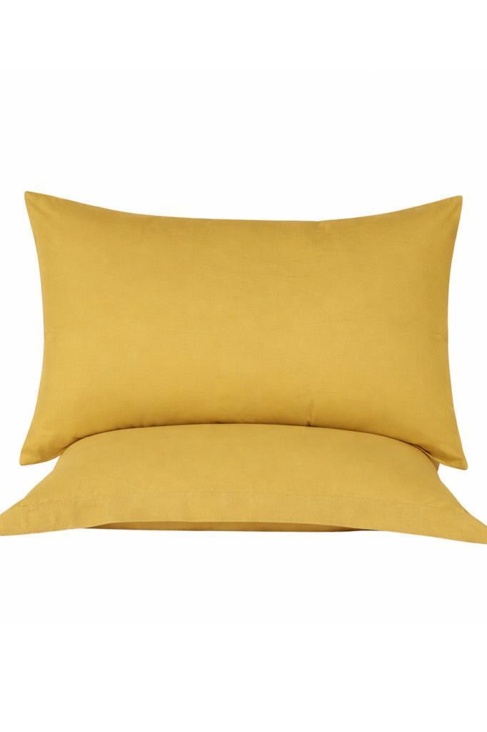 Almond 2'li Yastık Kılıfı Hardal - 1