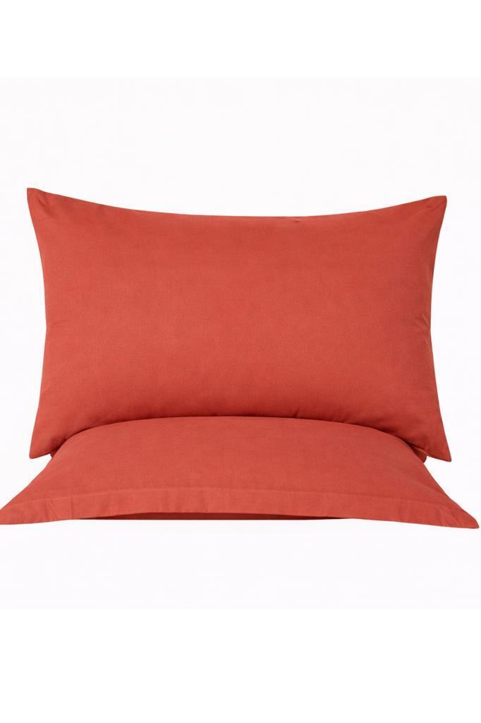 Almond 2'li Yastık Kılıfı Kiremit - 1