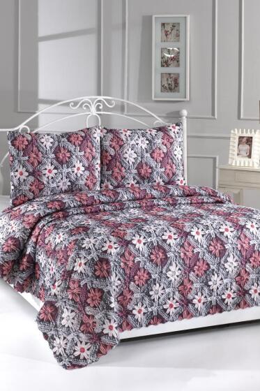 Alvera Ultrasonik Kapitoneli 5D Baskılı Çift Kişilik Pike Takımı - Çeyiz Diyarı (1)