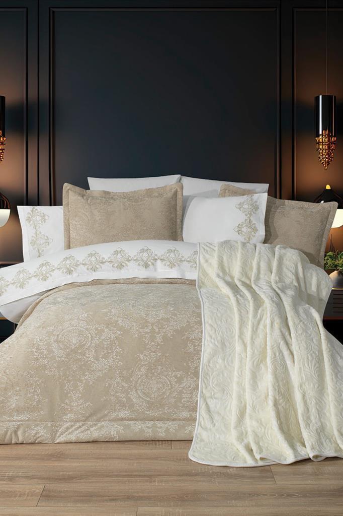 Arbor 10 Parça Battaniyeli Çeyiz Seti Bej - 1