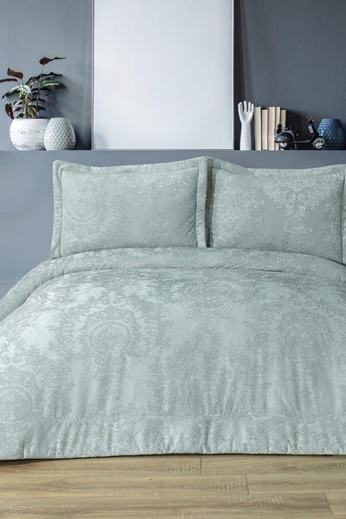 Arbor Elyaf Dolgulu Çift Kişilik 250x255 Cm Yatak Örtüsü Adaçayı - 1