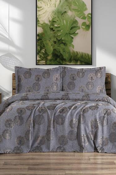 Ares 3 Parça Çift Kişilik Pike Takımı 230x250 Gri - Çeyiz Diyarı