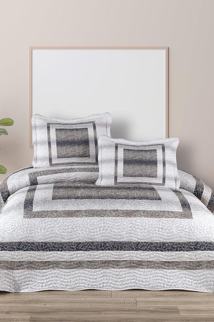 Aria Baskılı Kapitoneli Çift Kişilik Yatak Örtüsü - 1