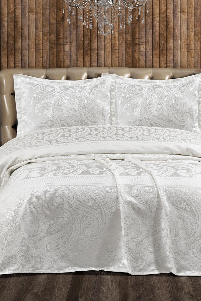 Arlina Şönil Çift Kişilik Yatak Örtüsü 240x260 cm Krem - 1