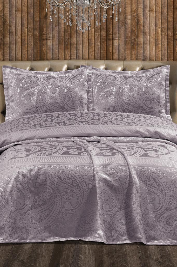 Arlina Şönil Çift Kişilik Yatak Örtüsü 240x260 cm Lila - 1