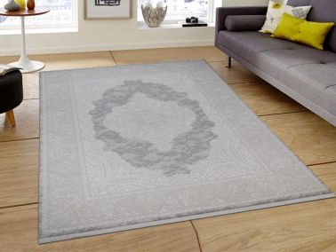 Asel İhtişam Beyaz Bej Dikdörtgen Halı 160x230cm - 1