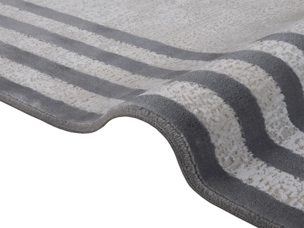 Asel Modern Gri Bej Dikdörtgen Halı 160x230cm - 3