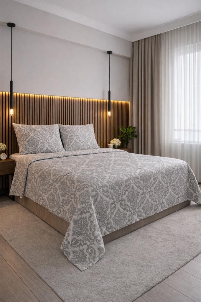 Asır 3 Parça Çift Kişilik Yatak Örtüsü 235x245 cm - 1