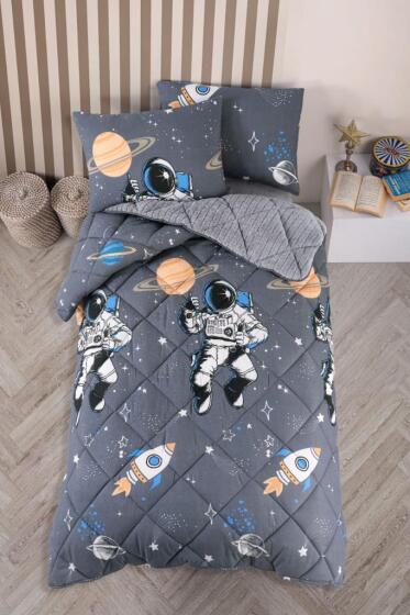 Astronot Wellsoft Jakarlı Genç Ve Çocuk Uyku Seti 3 Parça - Çeyiz Diyarı