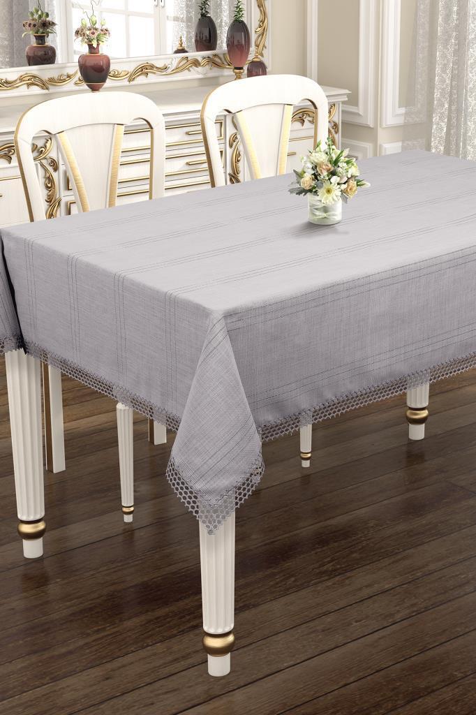 Asu 160x220 cm Tek Masa Örtüsü Gri - 1