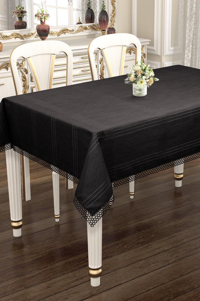 Asu 160x220 cm Tek Masa Örtüsü Siyah - 1