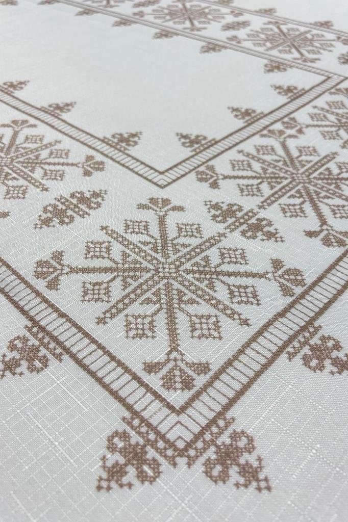 Asude Dertsiz Masa Örtüsü 120x150 cm Kahve - 3