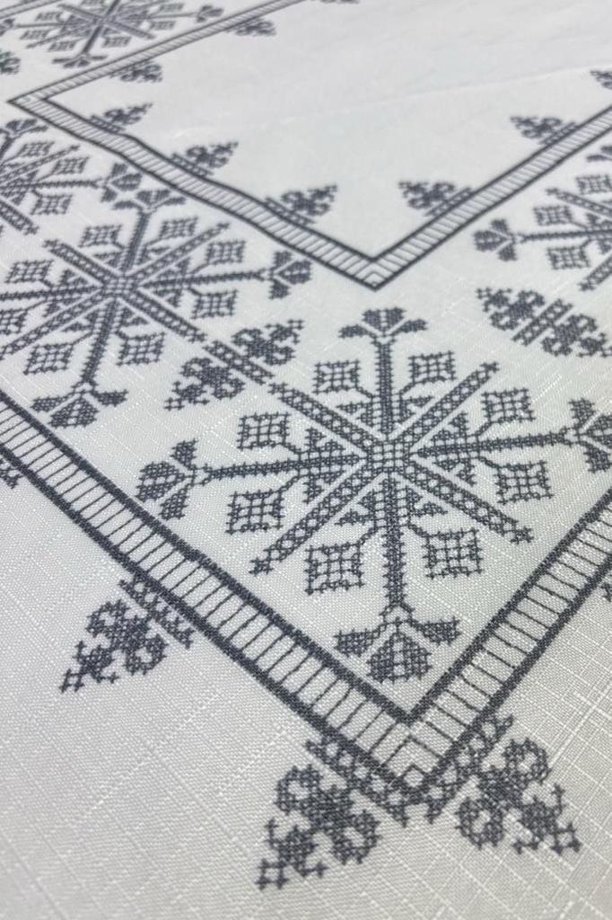 Asude Dertsiz Masa Örtüsü 140x180 cm Gri - 3