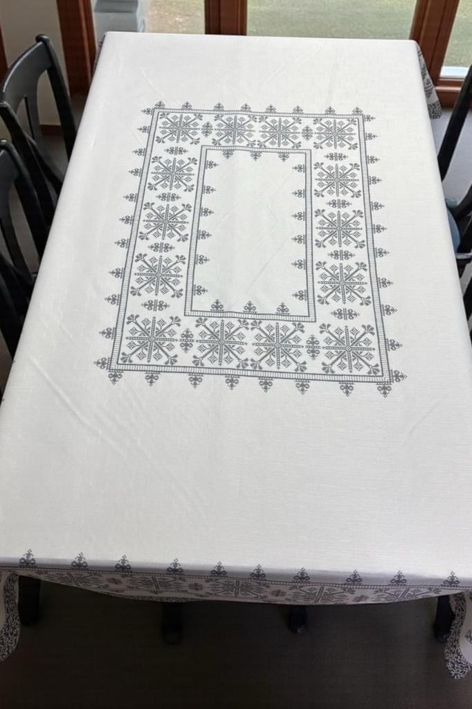 Asude Dertsiz Masa Örtüsü 150x200 cm Gri - 2