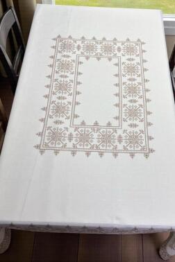 Asude Dertsiz Masa Örtüsü 150x260 cm Kahve - 2