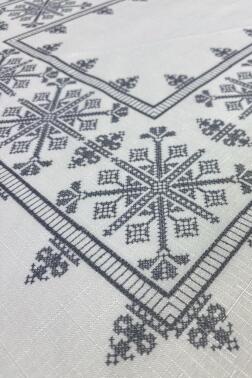 Asude Dertsiz Masa Örtüsü 150x300 cm Gri - 3