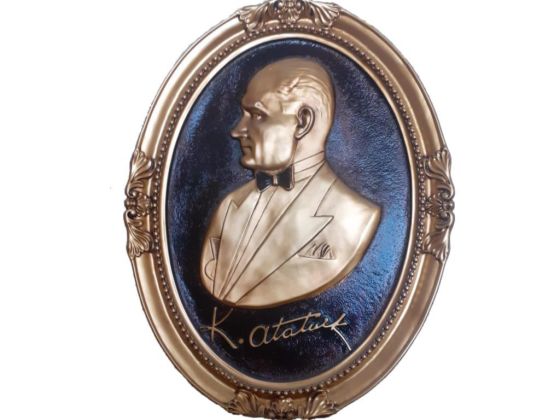 Atatürk Polyester Tablo - 50x70 Cm - Çeyiz Diyarı