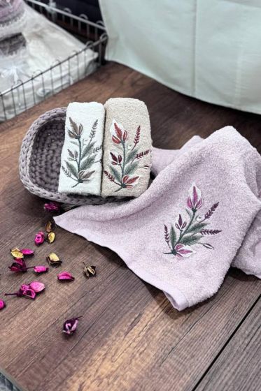 Ateş Berra Sepette El Örgüsü 3D Nakışlı 3lü El Yüz Havlu Takımı - Çeyiz Diyarı (1)