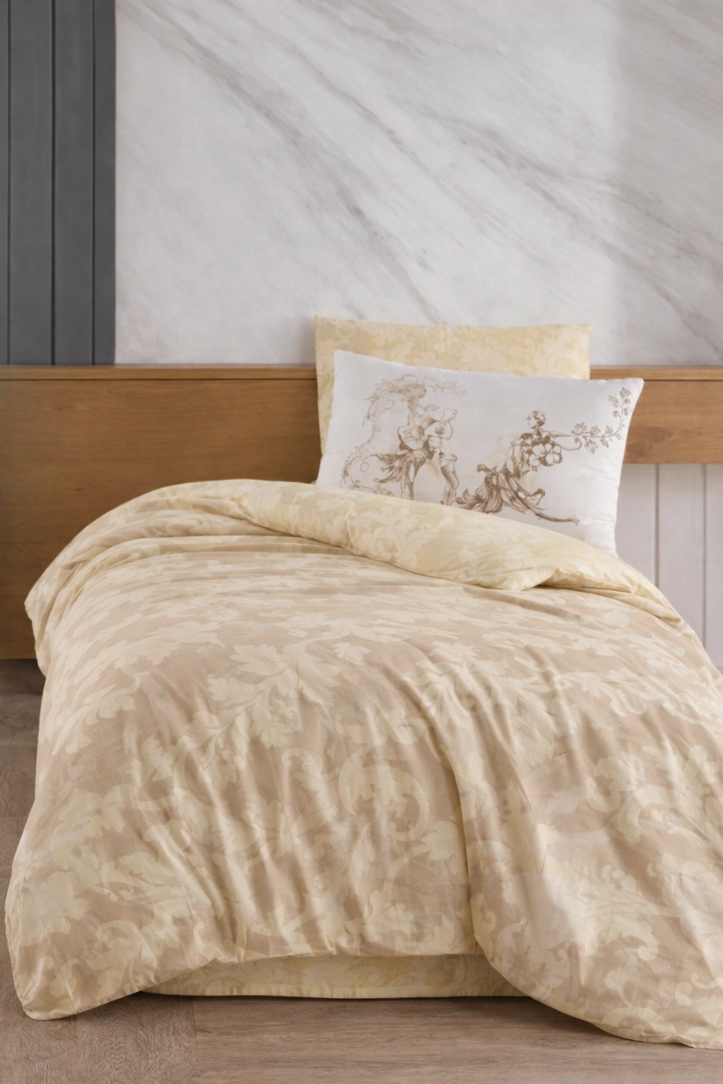 Avangarde Tek Kişilik Ranforce Nevresim Takımı Krem - 1