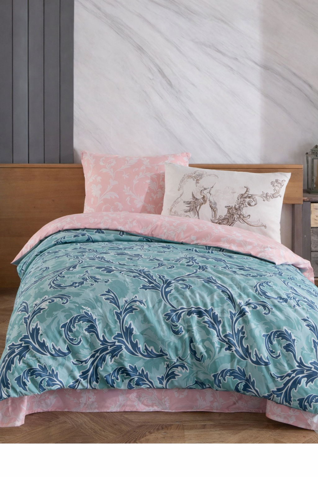 Avangarde Tek Kişilik Ranforce Nevresim Takımı Yeşil - 1