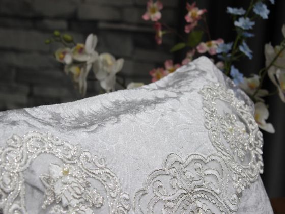Ayça Kadife Zarf Bohça Gri - Çeyiz Diyarı (1)