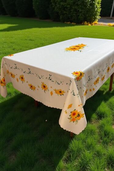 Ayçiçek Dertsiz Masa Örtüsü 140x180 cm - Çeyiz Diyarı