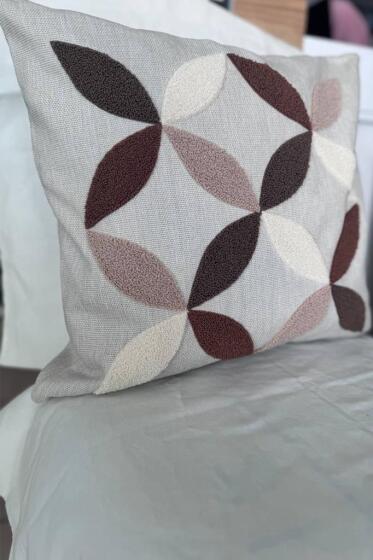 Ayla 2li Punch Nakışlı Kırlent Kılıfı 45x45 Cm - Çeyiz Diyarı (1)
