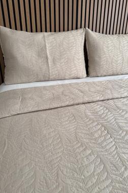 Ayliz 3 Parça Çift Kişilik Yatak Örtüsü 235x245 cm Bej - 3