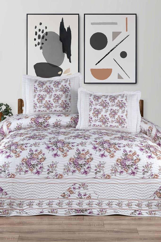 Azura Baskılı Kapitoneli Çift Kişilik Yatak Örtüsü - 1