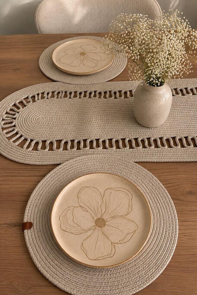 Bahar Lüks Oval 7 Parça Yemek Takımı Bej - 3