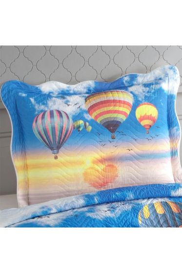 Balloon Baskılı Kapitoneli Tek Kişilik Yatak Örtüsü - Çeyiz Diyarı (1)