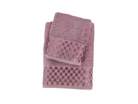 Bambu Soft Dama Desenliı Banyo Havlu Takımı 6 Renk - Çeyiz Diyarı (1)