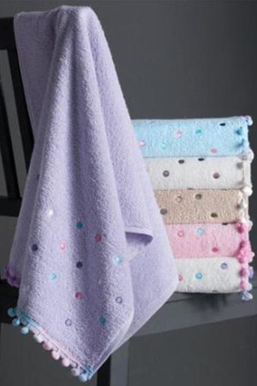 Batik Bukle Ponponlu 6 'lı El Yüz Havlu Seti - Çeyiz Diyarı