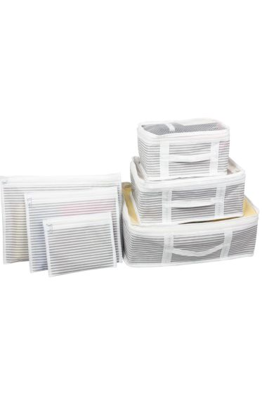 Bavul Organizer 6 Parça Gri - Çeyiz Diyarı