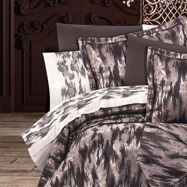 Beatrix 11 Parça Elyaf Dolgulu Lüks Çeyiz Seti Kahve - 2