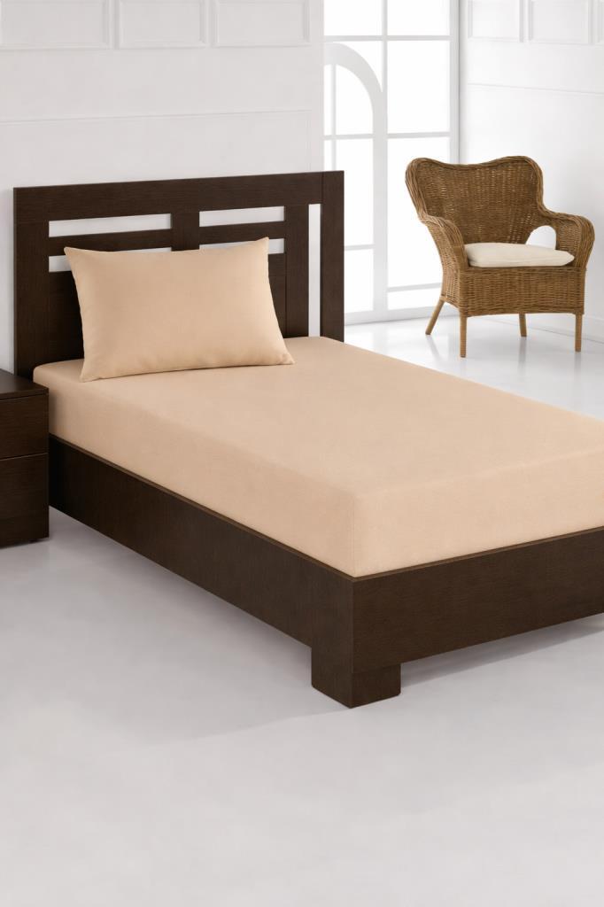 Bella Tek Kişilik 120x200 cm Lastikli Çarşaf Takımı Cappucino - 1