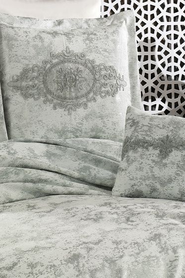 Berika Fransız Güpürlü Çeyizlik Pike Takımı 4 Parça Gri - Çeyiz Diyarı