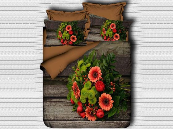 Best Class Dijital Baskılı 3d Çift Kişilik Nevresim Takımı Fine Flower - Çeyiz Diyarı