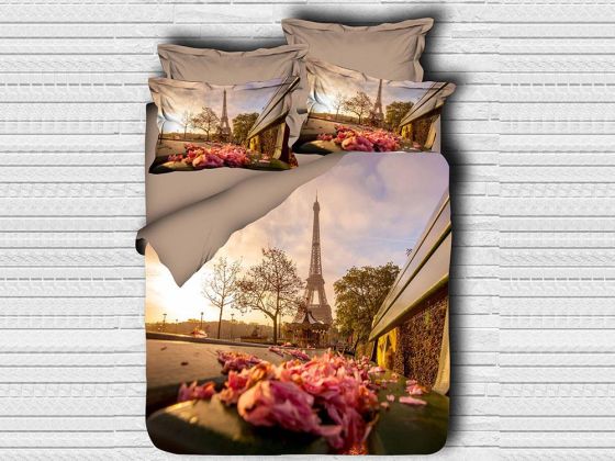 Best Class Dijital Baskılı 3d Çift Kişilik Nevresim Takımı France - Çeyiz Diyarı