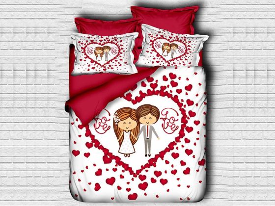 Best Class Dijital Baskılı 3d Çift Kişilik Nevresim Takımı Lovers - Çeyiz Diyarı