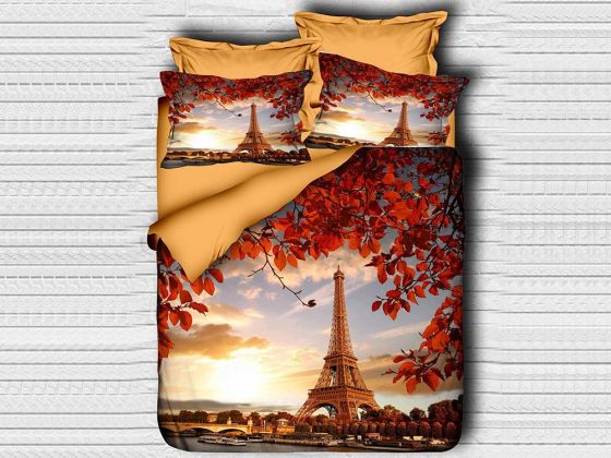 Best Class Dijital Baskılı 3d Çift Kişilik Nevresim Takımı Paris - Çeyiz Diyarı