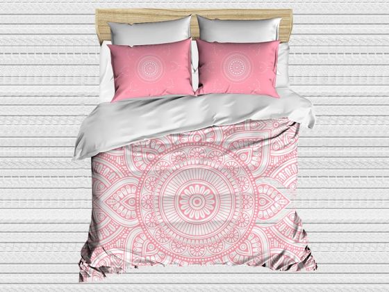 Best Class Dijital Baskılı 3d Çift Kişilik Nevresim Takımı Pattern Pink - Çeyiz Diyarı