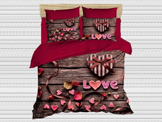 Best Class Dijital Baskılı 3d Çift Kişilik Nevresim Takımı Pure Love - Çeyiz Diyarı