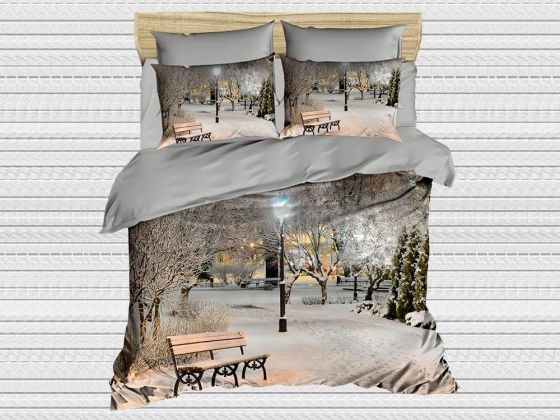 Best Class Dijital Baskılı 3d Çift Kişilik Nevresim Takımı Snow - Çeyiz Diyarı