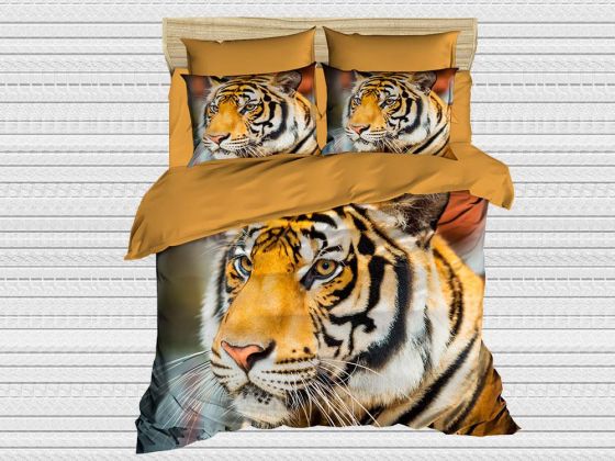 Best Class Dijital Baskılı 3d Çift Kişilik Nevresim Takımı Tiger - Çeyiz Diyarı