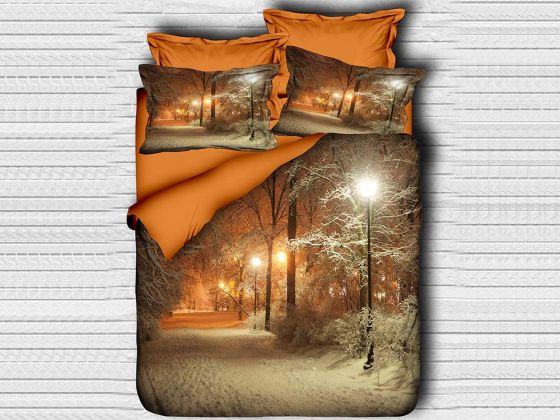 Best Class Dijital Baskılı 3d Çift Kişilik Nevresim Takımı Winter - Çeyiz Diyarı